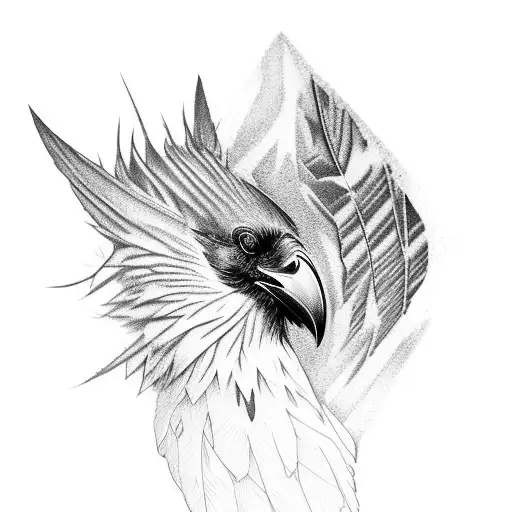 Raven Feathers Falling Down Spine