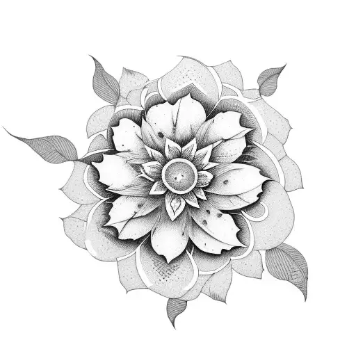 Moon And Jasmine Flower