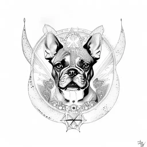 Hecate Goddess With French Bulldog