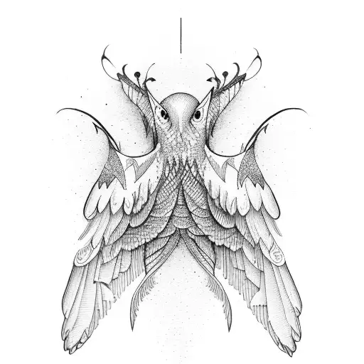 Flying Birds Upword In A Line