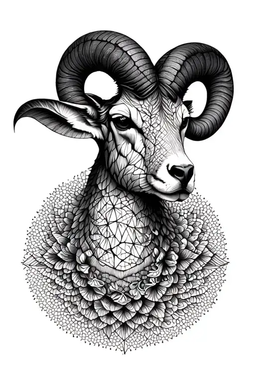 Geometrical Zodiac Sign Aries