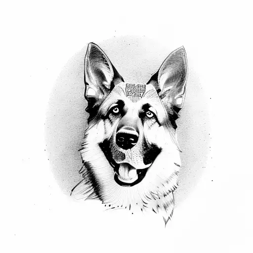 German Shepherd With One Ear Down