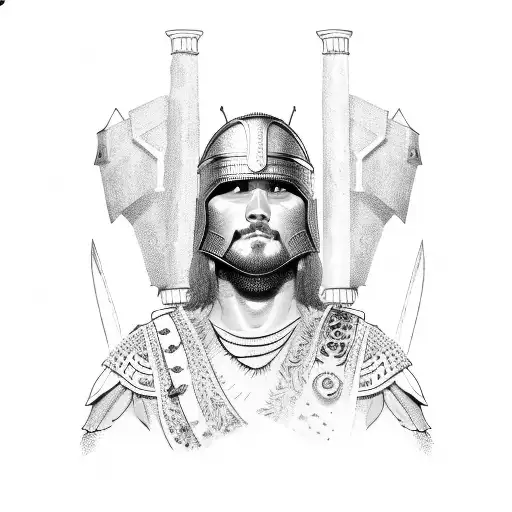 Roman Warrior With Cup