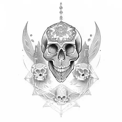 Mandala With Skull Forearm