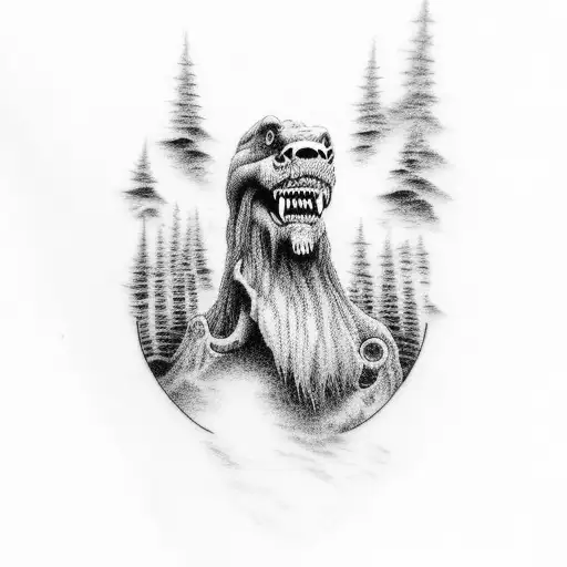 A Music-themed Tattoo With Hidden References To Cryptids Like The Loch Ness Monster And Bigfoot