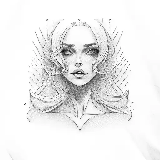 Read Head Witch Holding A Scale