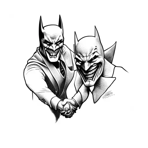 Joker And Batman Shaking Hands