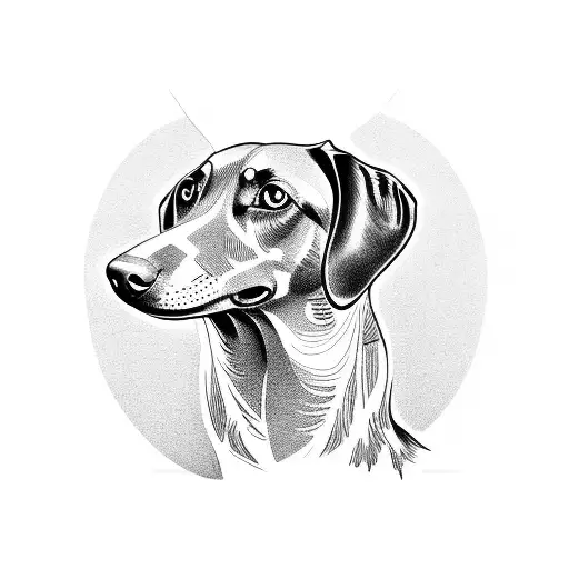 Black Dachshund Labrador Head