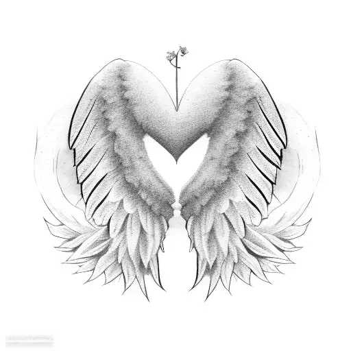 Angel Wings With A Weed Sign