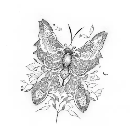 Flower Vine Into Moth