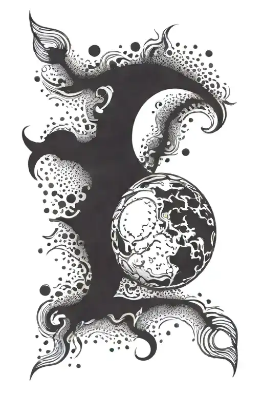 Duality Energy Spirituality Moon Symbolizing Strength And Resilience