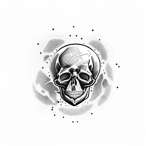 Skull With A Motor Piston