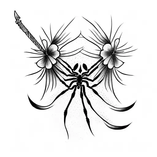 Spider Lily Flower With Sword