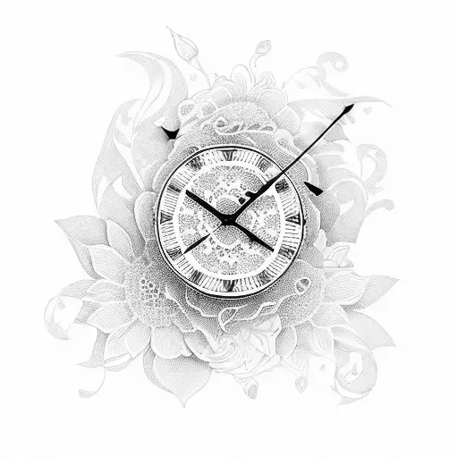 Floral Design With Clocks