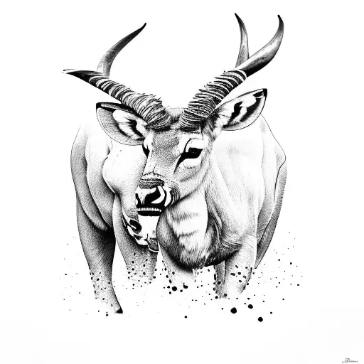 South Africa's Big Five Along With A Springbok And A South African Flag