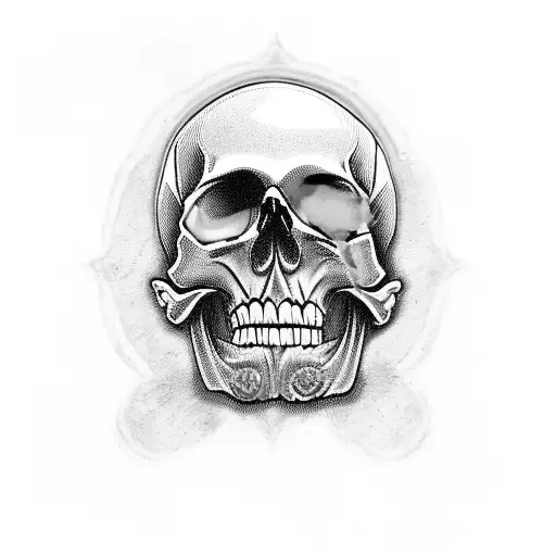 Angry Skull With Colors