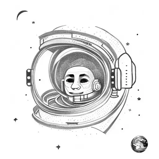 Astronaut On The Moon Smoking Weed Looking At The Earth Thinking About Life