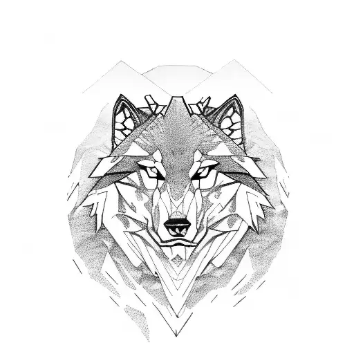 Side Face Wolf Mountains Anime Travel