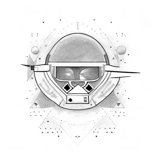 An Astronaut Is At Dark Side Of The Moon