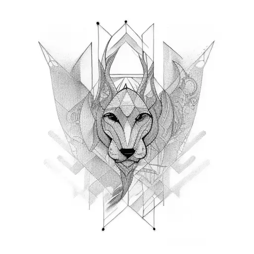 An Abstract Tattoo Symbolizing The Strength To Separate Emotions From Logic