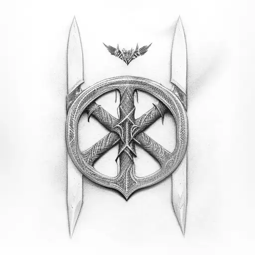 Claymore Sword With Two Letter X's