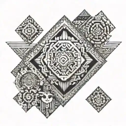 Aztec Geometric Design Incorporating