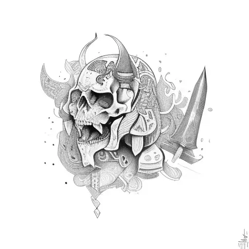 With Colors And A Dagger In The Head Traditional Style