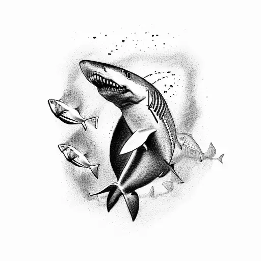 Black And Grey Full Body Shark