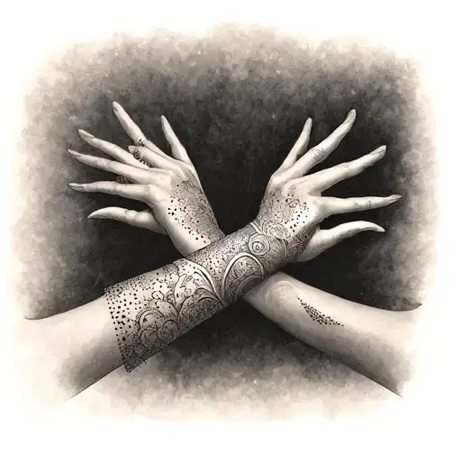 Scroll Wrapped Down Forearm