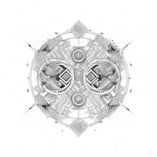 Gemini Mix With Tribal Design