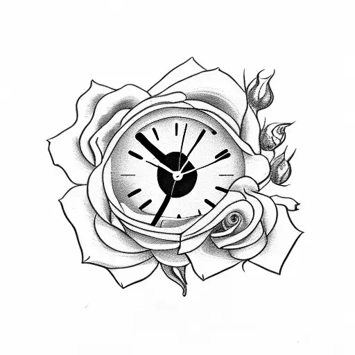 Clock Saying 8Pm With The Date Oct 11 With Roses