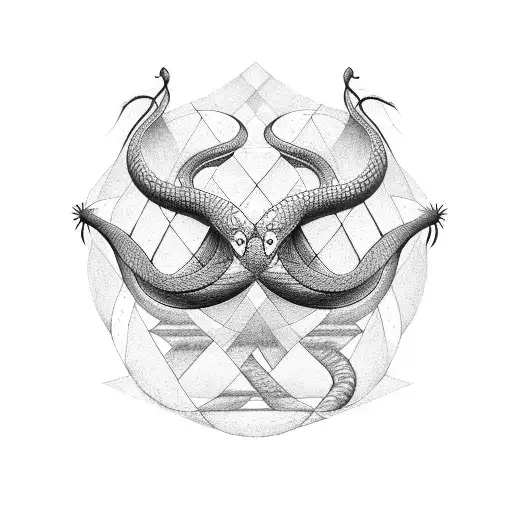 Symbol Of Snake And Time
