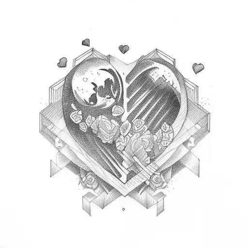 I Love Invest Advice Tattoo With Only Words And A Heart