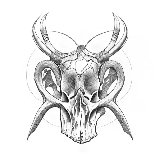Calf Skull And Bow