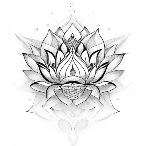 Lotus Flower And Pattern