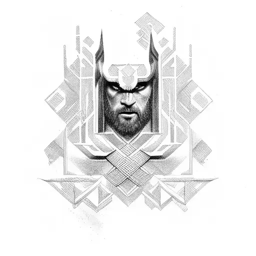 Abstract Thor Norse Mythology