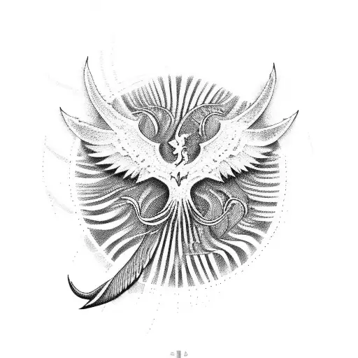 Scorpio Symbol Morphing Into A Majestic Phoenix