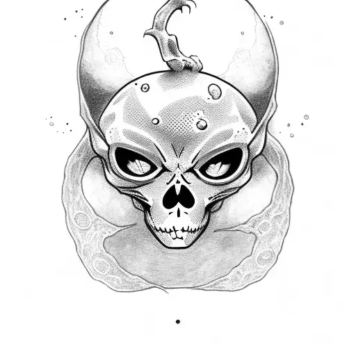 Ghost Skeleton Cats With The Moon