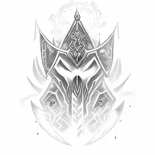 Black Sword With Lighting