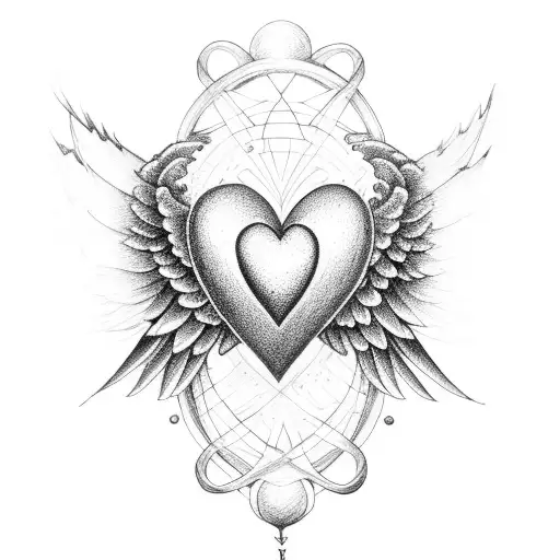 Heart With Wings With Invisible Name Mary Ann