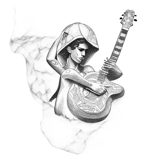 Greek God Playing Guitar