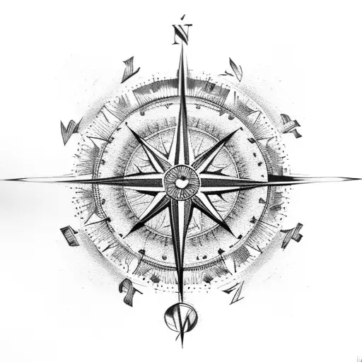 Compass Lion Tree Hourglass