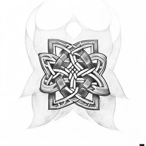 A Tattoo Inspired By The Movie 'Braveheart' Featuring A Celtic Knotwork Design