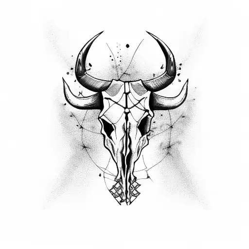 Bull Skull And Barbed Wire