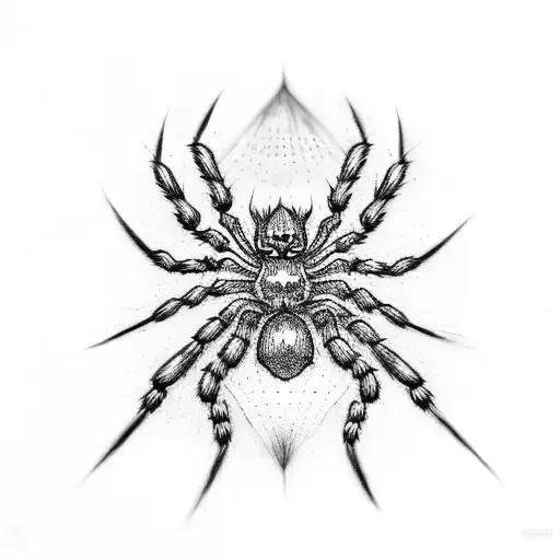 Spider With Old Greek God