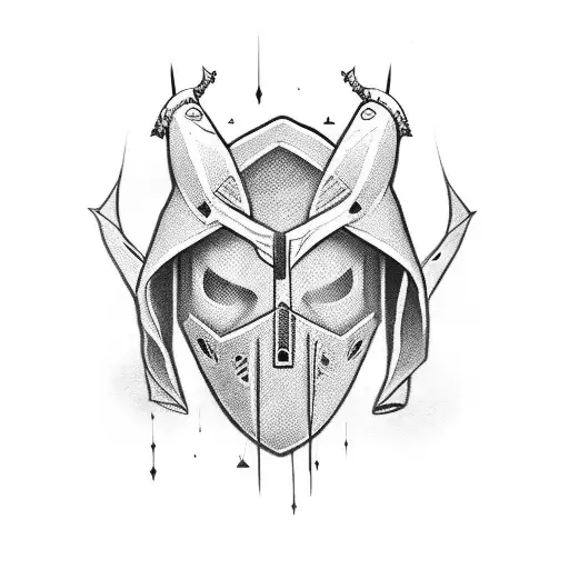 Killer With Hood And Mask