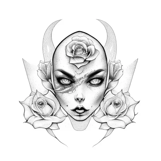 Witch With Roses In Their Eyes