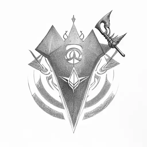 Destiny Logo With Crown Hammer And Alambique