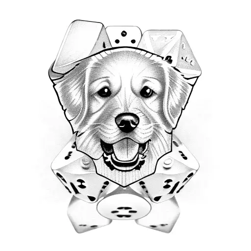 Golden Retriever Named Dice