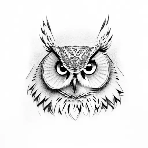 Full Sleeve With Owl And Lady